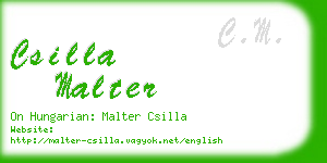 csilla malter business card